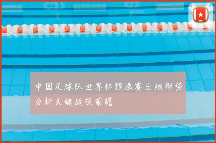 中国足球队世界杯预选赛出线形势分析关键战役前瞻